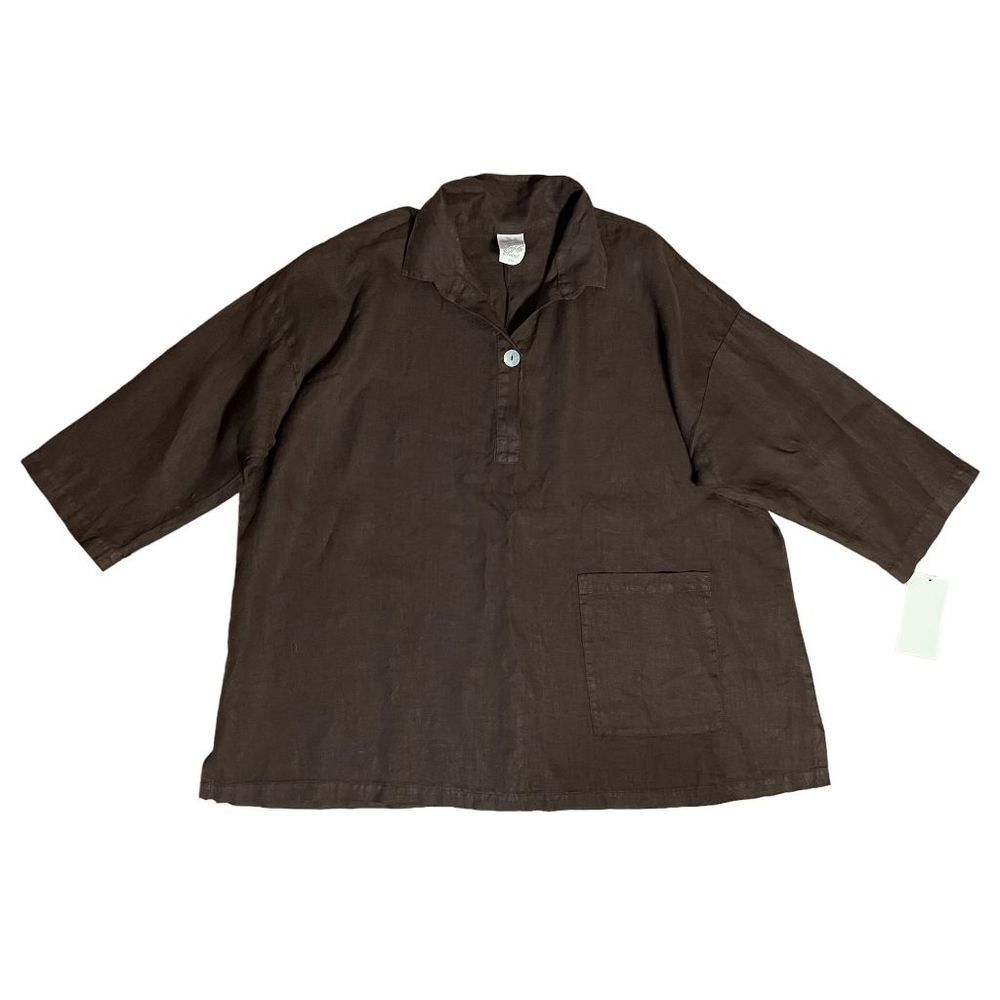 Match Point Linen Oversized Tunic Top Size S in Plus Sizes See Measurements NWT